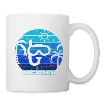 schnorcheln tauchen strand palmen urlaub - Tasse - Weiß - Rechts