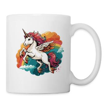Licorne magie arc-en-ciel conte de fées fille fille - Mug blanc - blanc - Droite