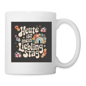 Aujourd’hui est mon jour préféré - Mug blanc - blanc - Droite
