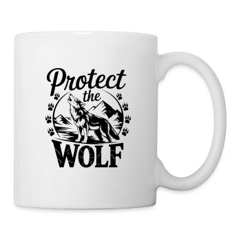 Protégez le loup - Mug blanc - blanc - Droite