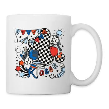 Schulkind 2026 Einschulung erste Klasse Doodle - Tasse - Weiß - Rechts