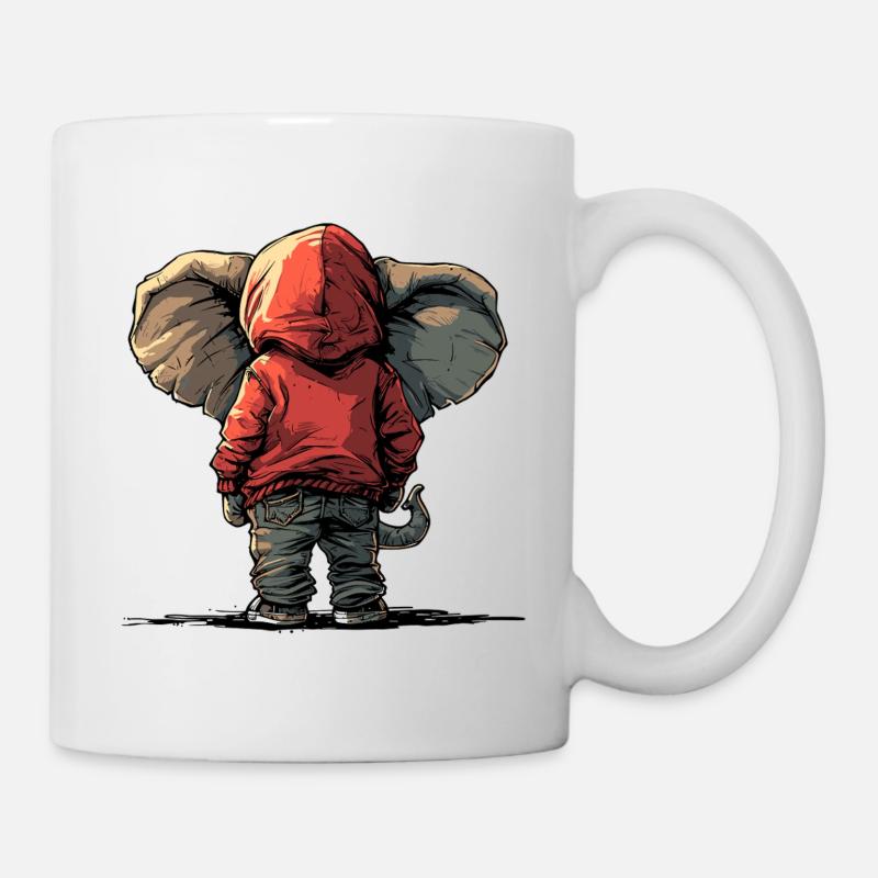 Elephant trunk pachyderm - Mug - white