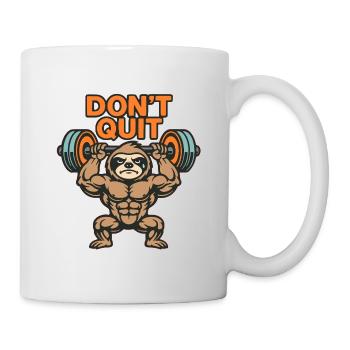 Muscle Sloth - Chemise de fitness Don’t Quit - Mug blanc - blanc - Droite