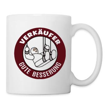 Gute Besserung Verkäufer Alles Gute Gesundheit - Tasse - Weiß - Rechts