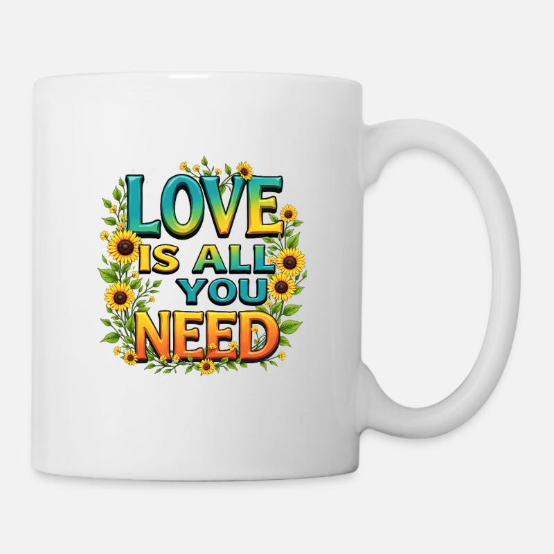 LIEBE IST ALLES, WAS DU BRAUCHST - Tasse - Weiß