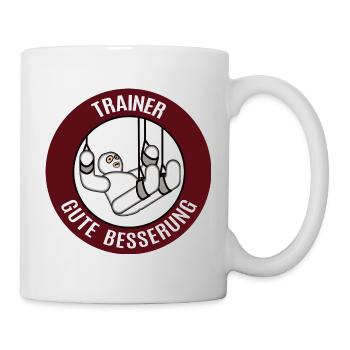 Gute Besserung Trainer Alles Gute Gesundheit Krank - Tasse - Weiß - Rechts