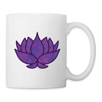 Lotusblume Lila Blau - Tasse - Weiß - Rechts