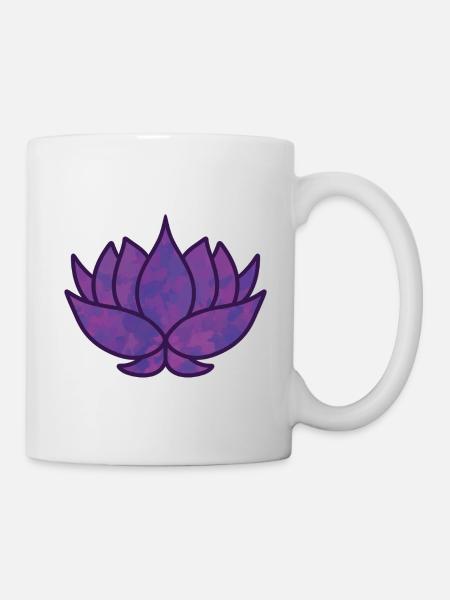 Lotusblume Lila Blau - Tasse - Weiß