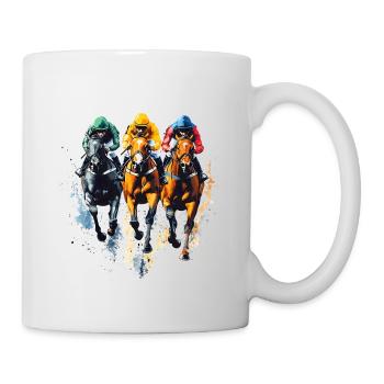 Chevaux de course Chevaux Jockey Derby - Mug blanc - blanc - Droite