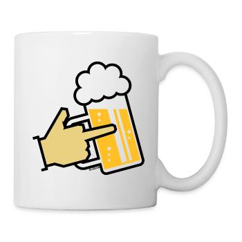 XFinger Icon (L4) - Tasse - Weiß - Rechts