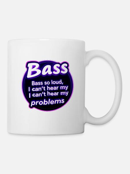 Bässe zu stark, tiefe Vibrationen - Tasse - Weiß