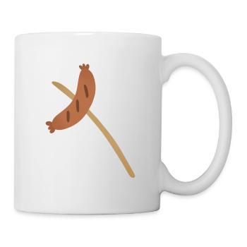 bratwurst on a stick - Mug - white - Right