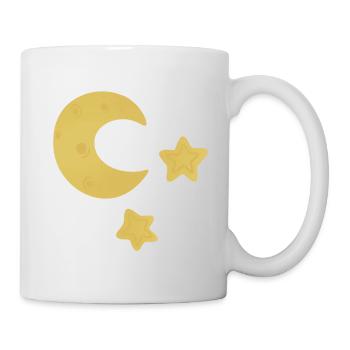 Lune et étoiles - Mug blanc - blanc - Droite