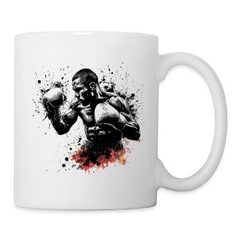 Boxer de boxe de combattant motif cool - Mug blanc - blanc - Droite