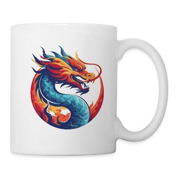 Drache chinesisch asiatisch long mythologie - Tasse - Weiß - Rechts