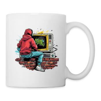 gaming retro konsole vintage zocker - Tasse - Weiß - Rechts