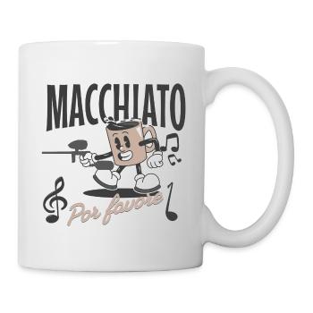 Macchiato por favore, tasse à café de paintball - Mug blanc - blanc - Droite