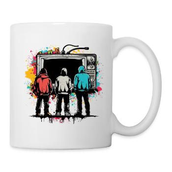 retro tv der 80er und 90er vintage motiv - Tasse - Weiß - Rechts