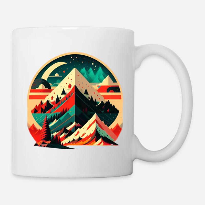 Schweizer Berge - Tasse - Weiß