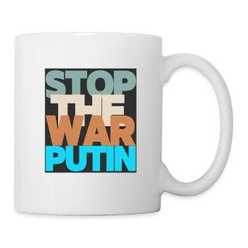 Arrêtez la guerre Poutine ! - Mug blanc - blanc - Droite