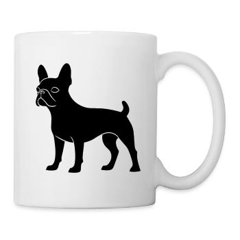 Boston Terrier Dog Breed Pet Dog Silhouette - Mug - white - Right