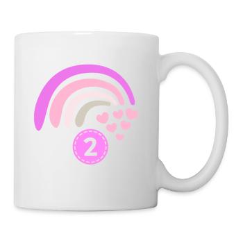 Anniversaire Arc-en-ciel 2 - Mug blanc - blanc - Droite