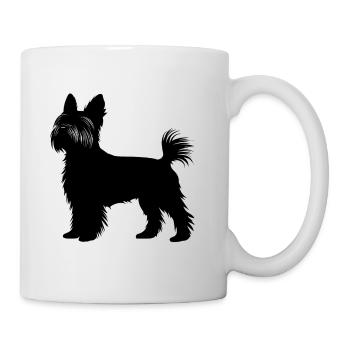 Yorkshire Terrier Dog Silhouette - Mug - white - Right