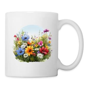 Flowers on a flower meadow - Mug - white - Right