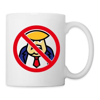 Anti Donald  Sign (Stop Icon) - Mug - white - Right