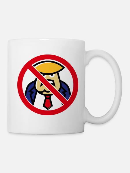 Donald Prohibition (panneau d’interdiction) - Mug blanc - blanc