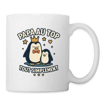 Papa au top idée cadeau fête des pères Noël - Mug blanc - blanc - Droite