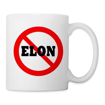 Anti Elon Round NO Bumper - Tasse - Weiß - Rechts