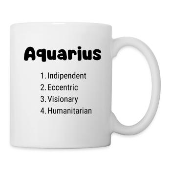 Wassermann Sternzeichen Design – unabhängig, innovativ - Tasse - Weiß - Rechts