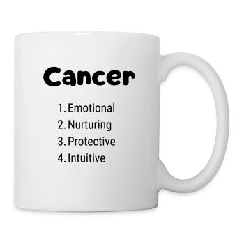 Cancer : cœur sensible et force intérieure - Mug blanc - blanc - Droite