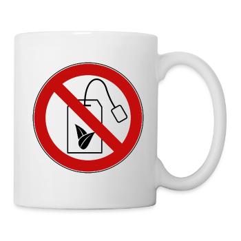 Tea Ban – Funny Anti-Tea Mug with Humor - Mug - white - Right