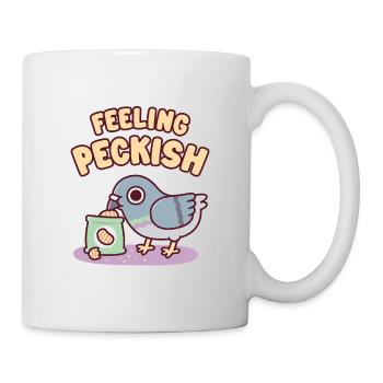 Cute Pigeon And Potato Chips Feeling Peckish - Mug - white - Right