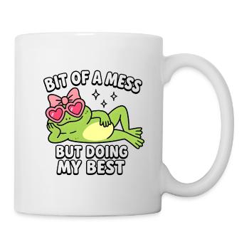 Süßer Frosch - Bit of a mess but doing my best - Mug - white - Right