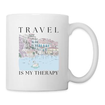 Le voyage est ma thérapie - Mug blanc - blanc - Droite