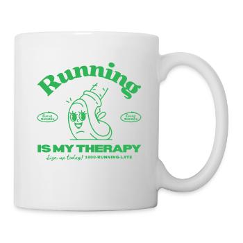 Retro Running Love - Tasse - Weiß - Rechts