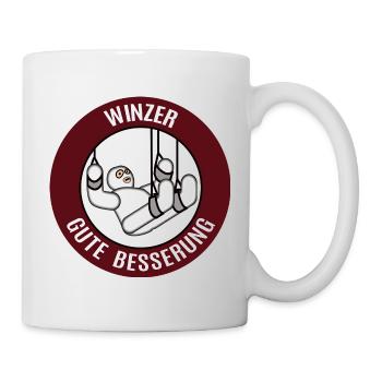 Gute Besserung Winzer Alles Gute Gesundheit - Tasse - Weiß - Rechts