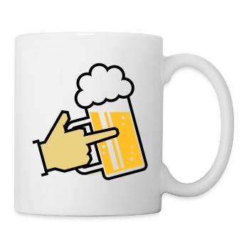 XFinger Symbol L3 - Tasse - Weiß - Rechts