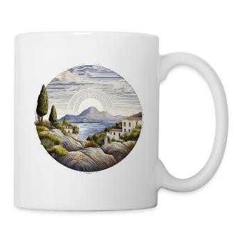 Landscape in Greece - Mug - white - Right