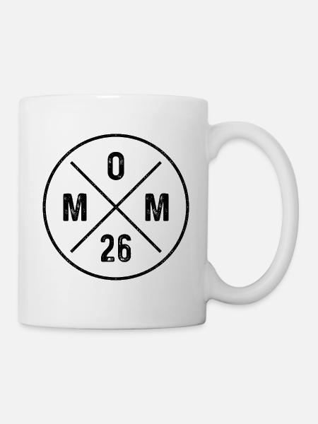 Mom 26 Grunge Baby Muttertag - Mama 2026 Geschenk - Tasse - Weiß