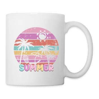 Summer Palm Trees Beach Relax Holiday Sunset - Mug - white - Right