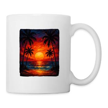 Golden Tropics – Wärme auf Leinwand - Tasse - Weiß - Rechts