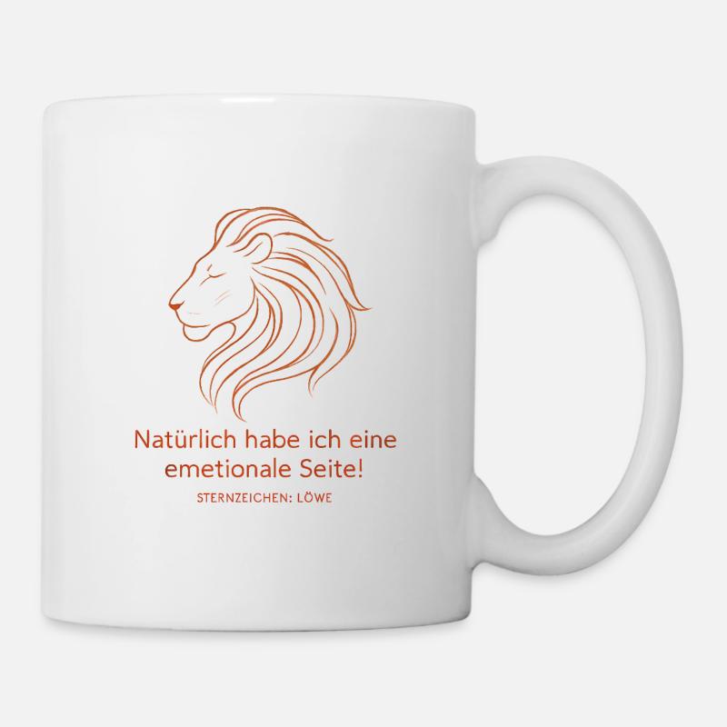 Löwe Sternzeichen - Emotionale Seite Spruch - Tasse - Weiß