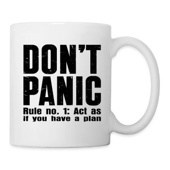 NE PANIQUEZ PAS – Règle #1 Chemise - Mug blanc - blanc - Droite