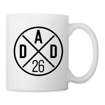 Dad 26 Vater Baby Papa 2026 Vatertagsgeschenk - Tasse - Weiß - Rechts
