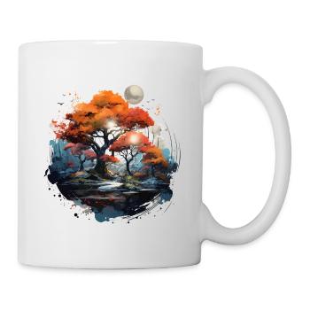 Herbstmondwald - Tasse - Weiß - Rechts