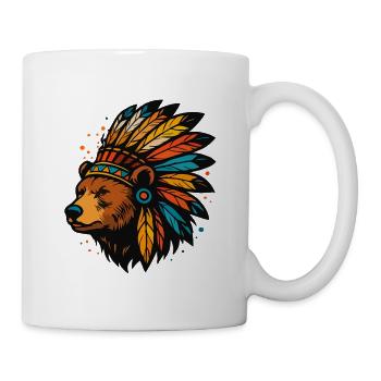Ours en plumes - Mug blanc - blanc - Droite